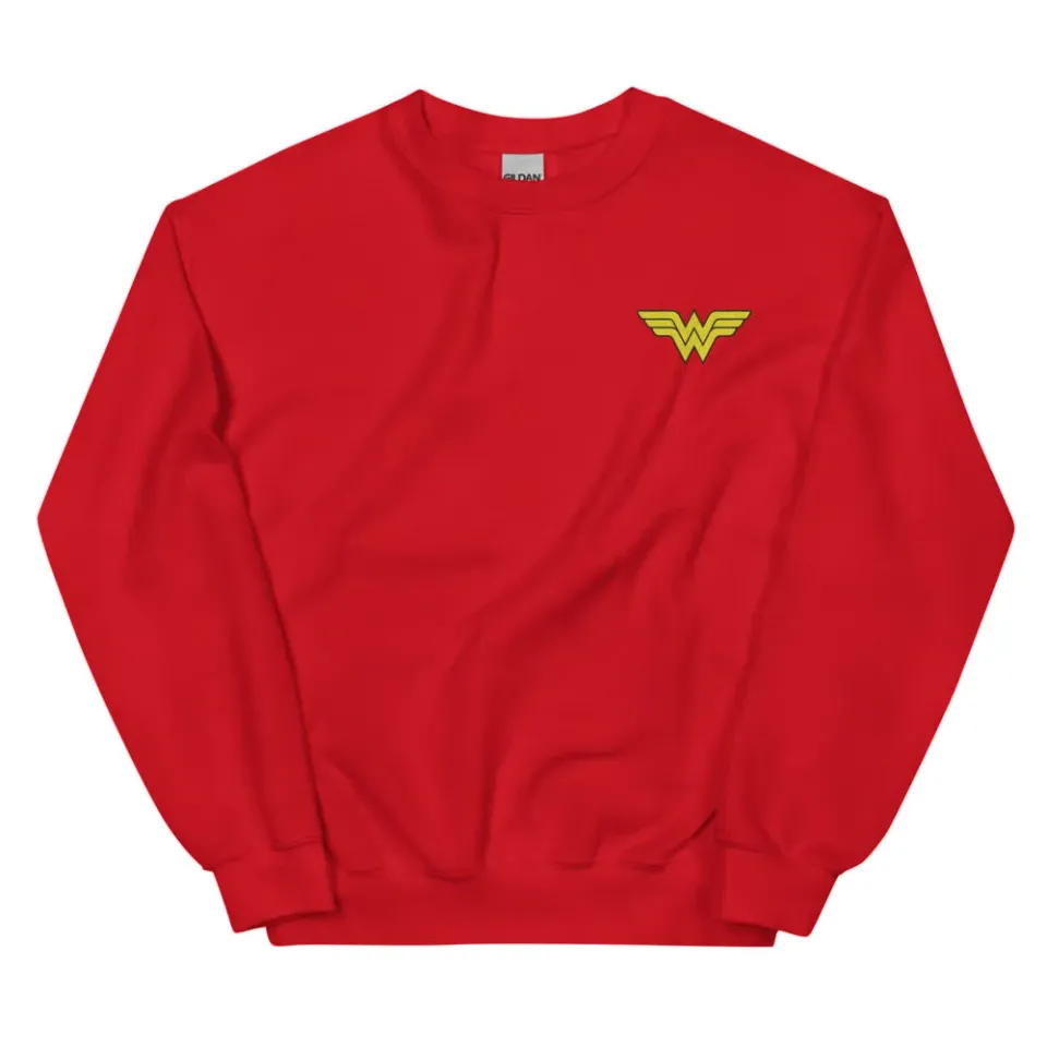 Batman Wonder Woman Logo genser brodert Ash