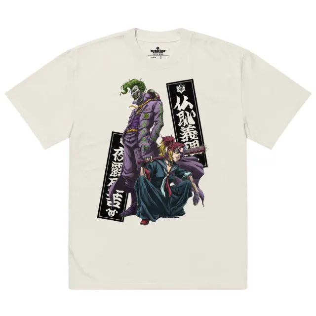 Batman Ninja vs. Yakuza League The Joker & Harley Quinn T-skjorte Faded Bone