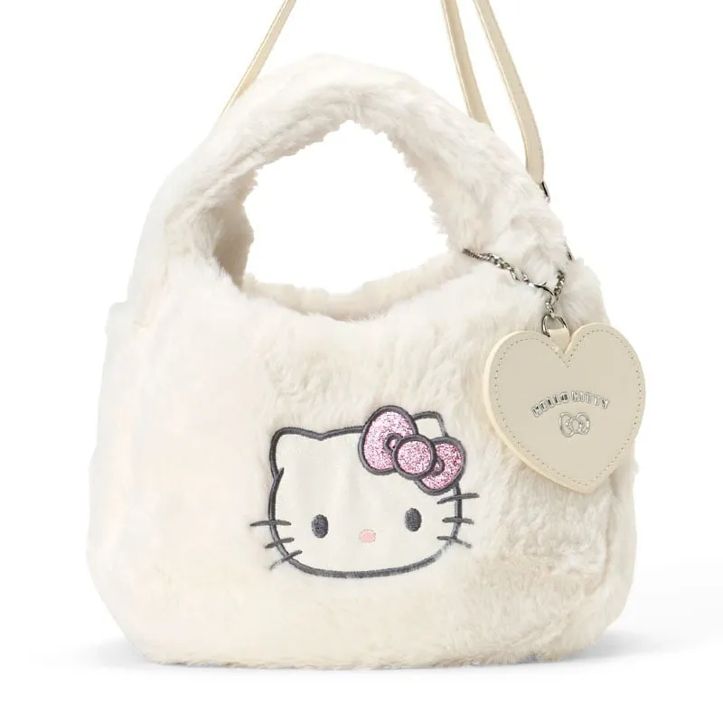 Hello Kitty Plush Boa Crossbody Bag veske miniveske myk boa