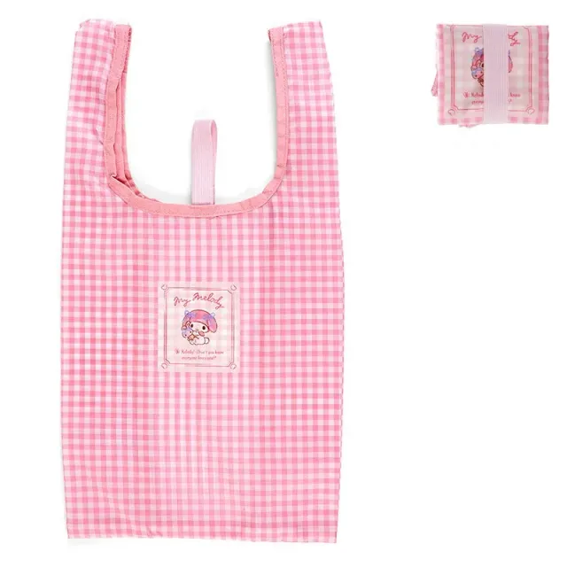 Hello Kitty My Melody Gingham handlenett sammenleggbart