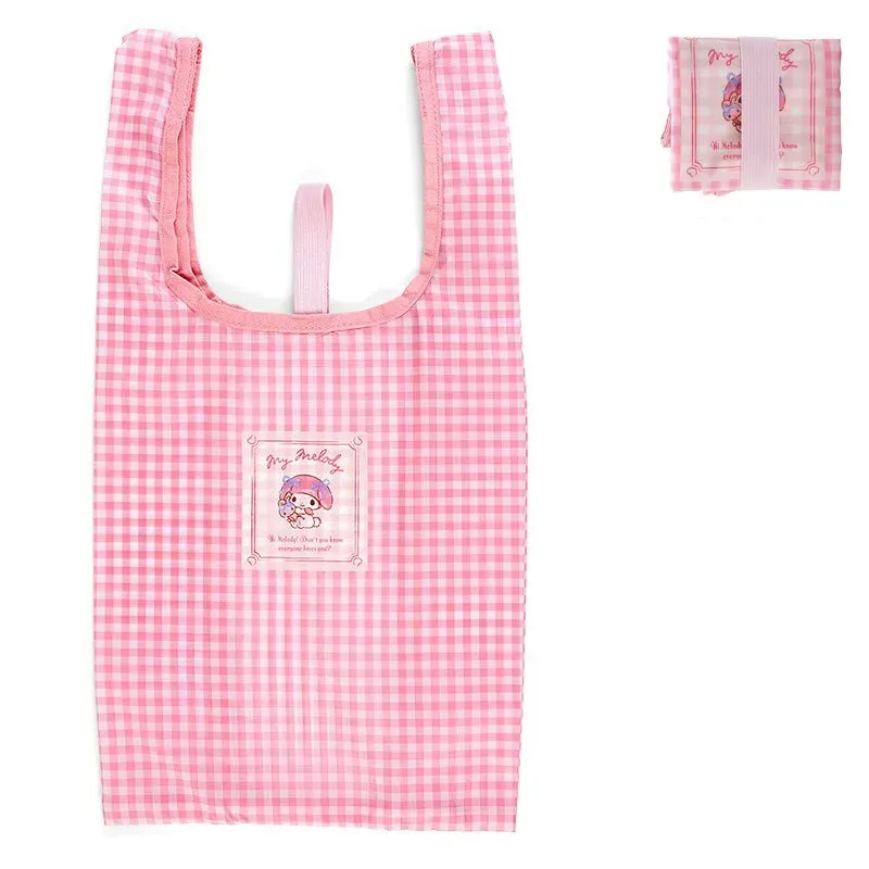 Hello Kitty My Melody Gingham handlenett sammenleggbart
