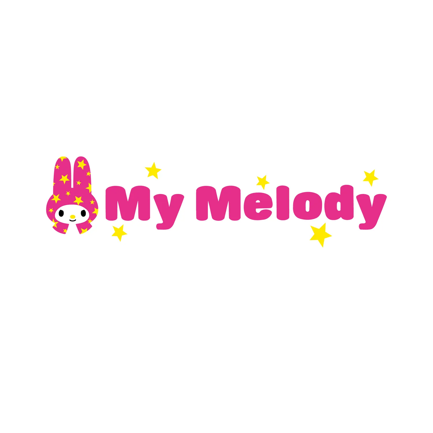 Hello Kitty My Melody Starstruck Logo Tee T-skjorte svart