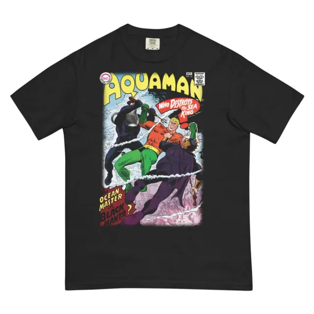 Batman AQUAMAN Rivalry Comfort Colors T-skjorte svart