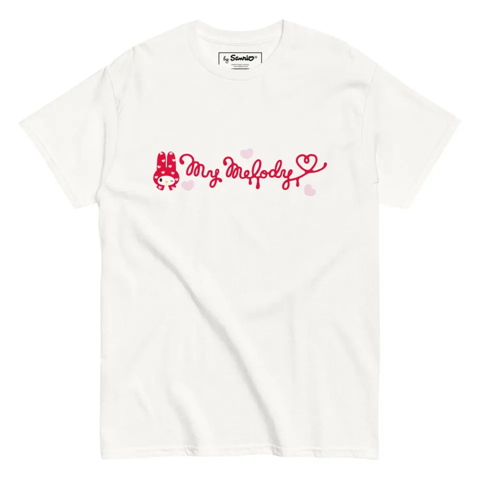 Hello Kitty My Melody Sweetheart Logo Tee T-skjorte 100 % bomull