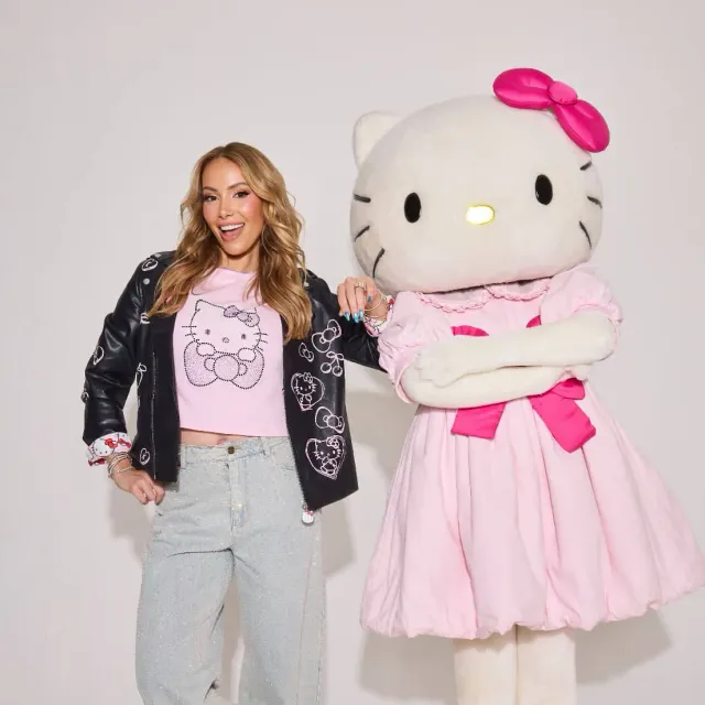 Hello Kitty x Lola + The Boys Graffiti bikerjakke svart voksen