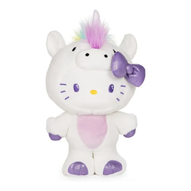 Hello Kitty GUND enhjørning-kosedyr 10 tommer brodert
