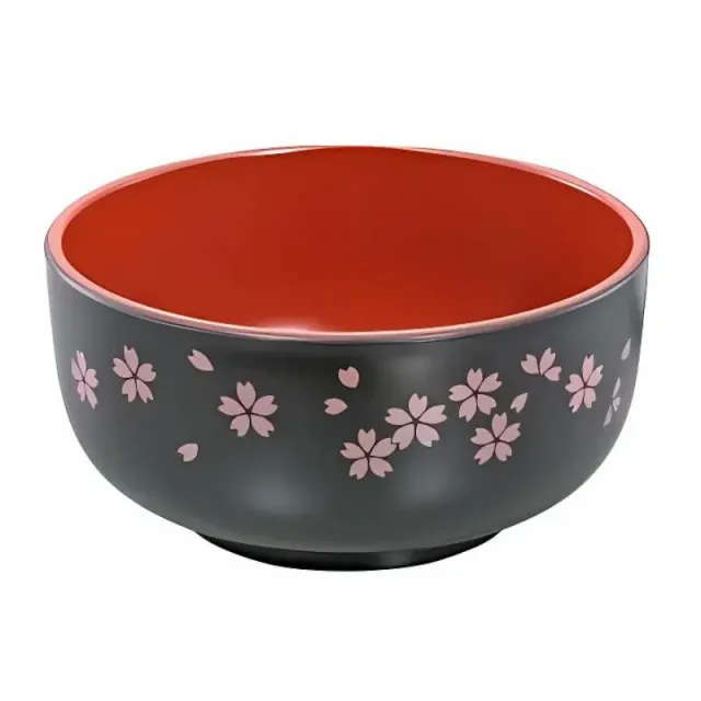 Neo Tokyo Japanese Bowl skål 13 cm svart med gyllenrosa sakura