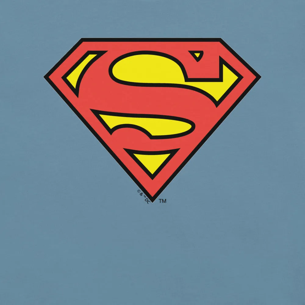 Batman Superman Logo T-skjorte True Royal 100 % bomull