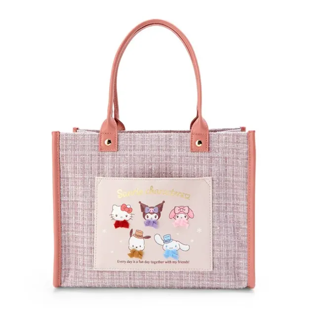 Sanrio Characters Winter Tweed Series tote bag tweed med lommer