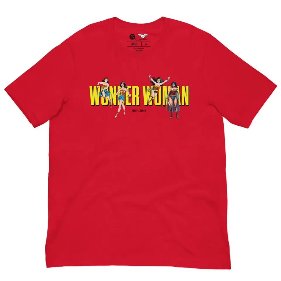Batman Wonder Woman Est. 1941 t-skjorte rød