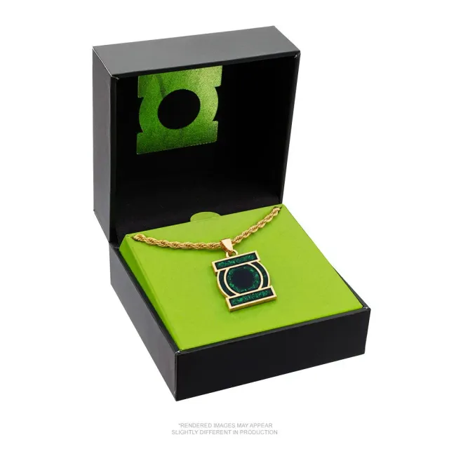 Lanterns Green Lantern Power halskjede gullbelagt kjede 20 tommer