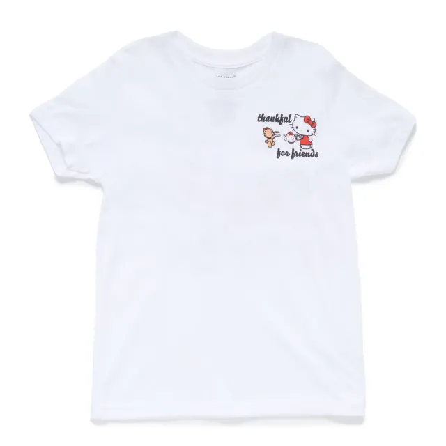 Hello Kitty and Friends Thankful For Friends t-skjorte barn hvit