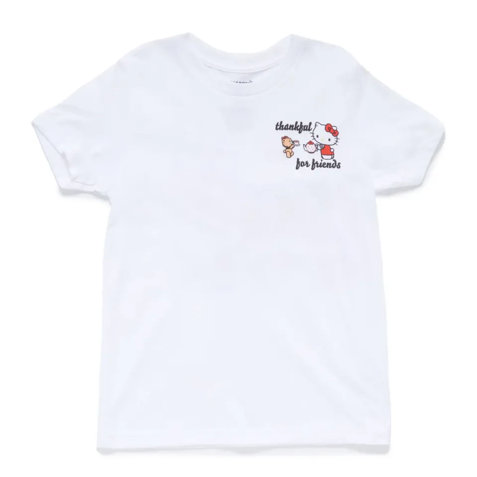 Hello Kitty and Friends Thankful For Friends t-skjorte barn hvit