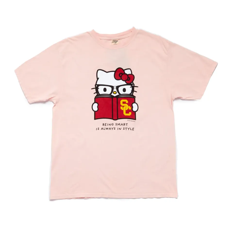 Hello Kitty x USC Trojans Being Smart Tee T-skjorte Shell Pink