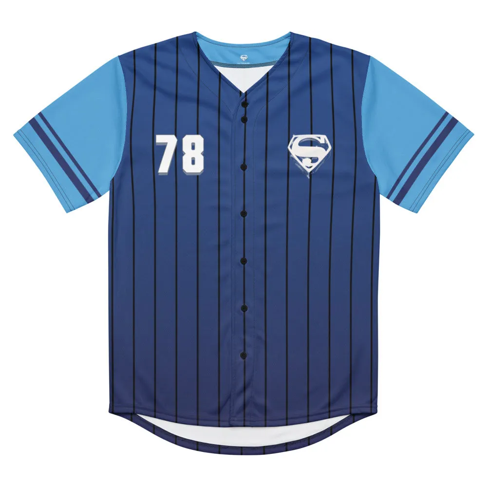 Batman Superman: The Movie You'll Believe a Man Can Fly Baseball Jersey trøye