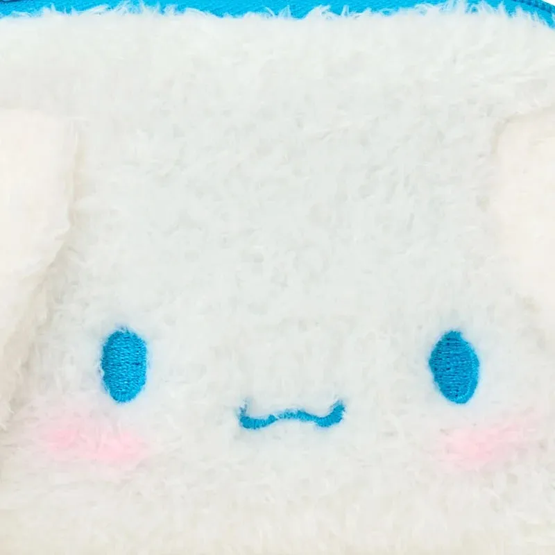 Hello Kitty Cinnamoroll Fuzzy Mini glidelåspung med karabinkrok
