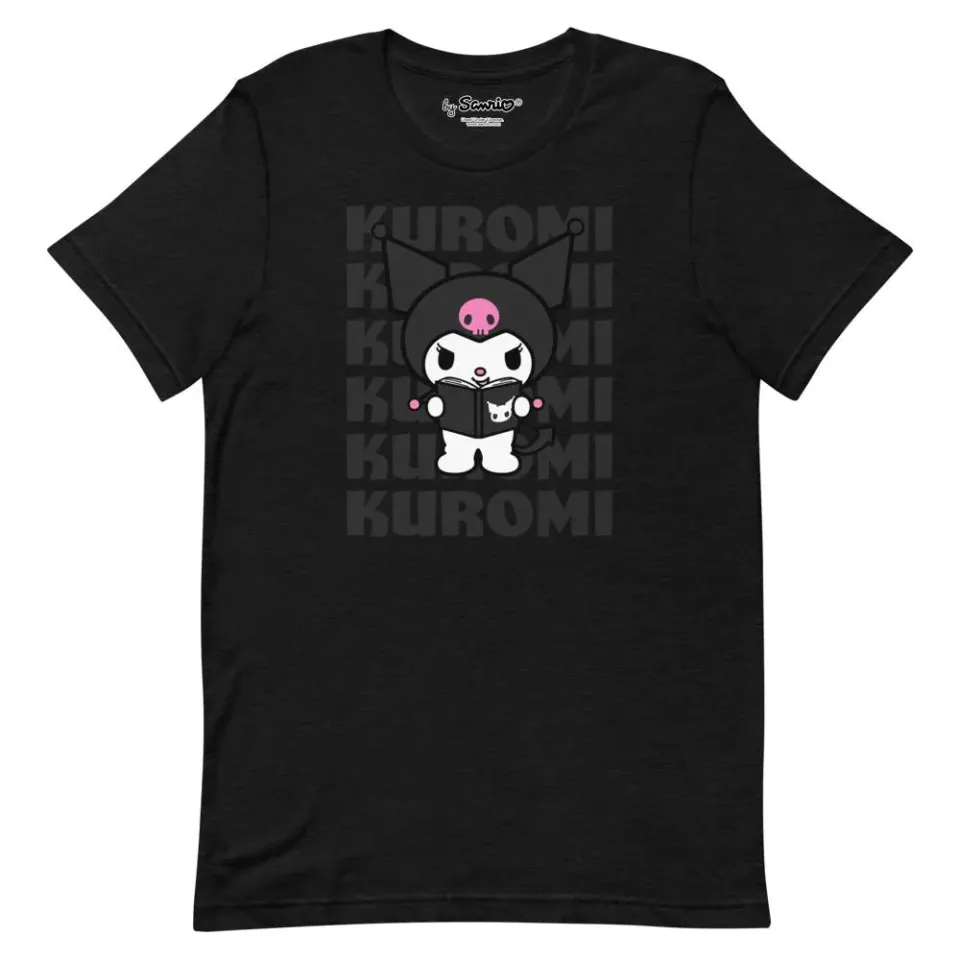 Hello Kitty Kuromi Watashi Wa T-Shirt svart T-skjorte i bomull