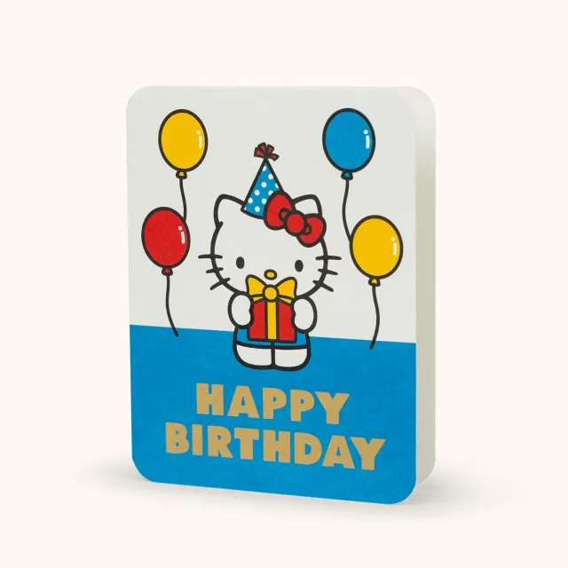 Hello Kitty x Studio Oh! Retro Red Happy Birthday Deluxe Greeting Card bursdagskort