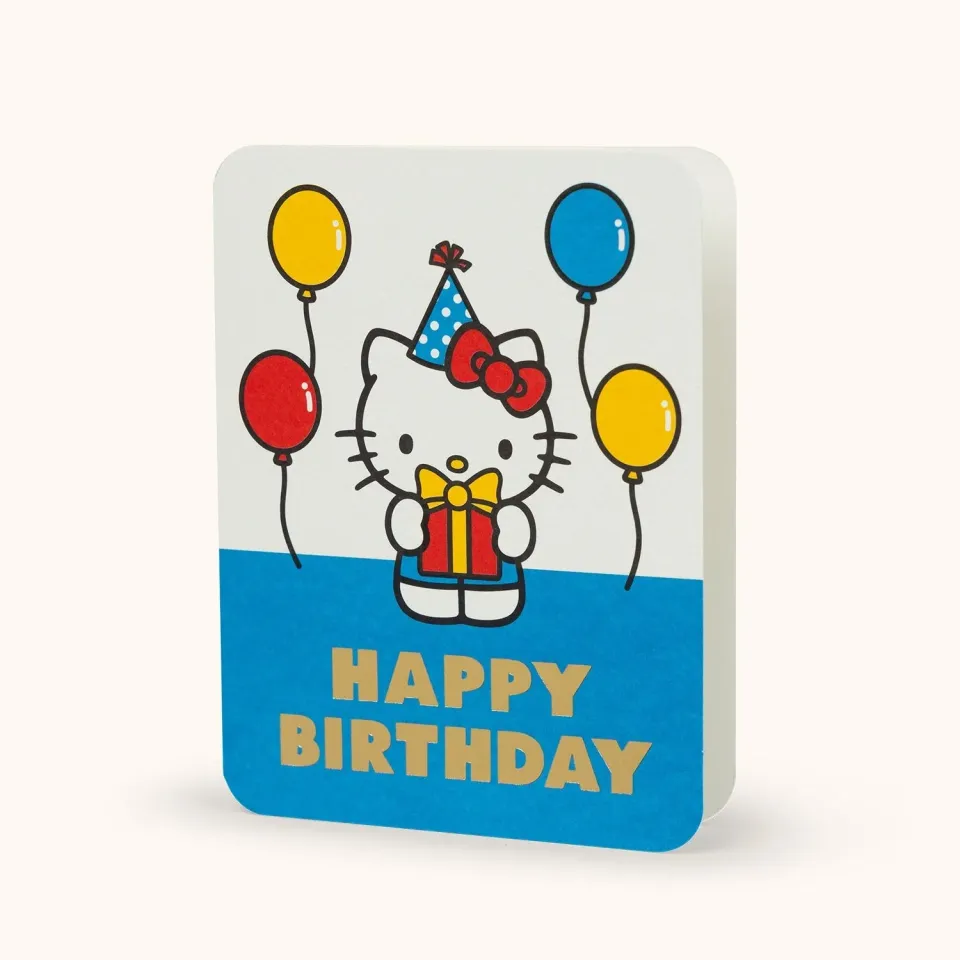 Hello Kitty x Studio Oh! Retro Red Happy Birthday Deluxe Greeting Card bursdagskort