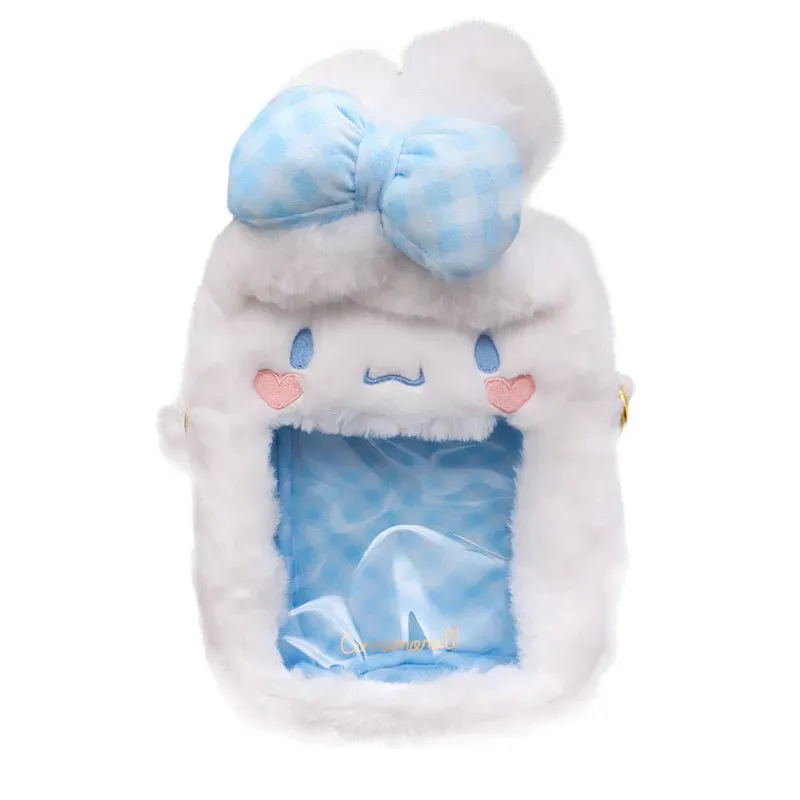 Hello Kitty Fluffy Heart Cinnamoroll crossbody-veske – plysj