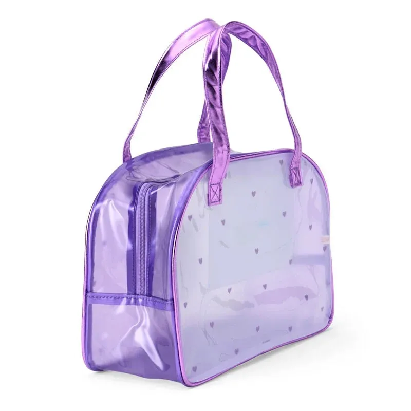 Hello Kitty Kuromi Clear Handbag veske med hjerter gjennomsiktig PVC
