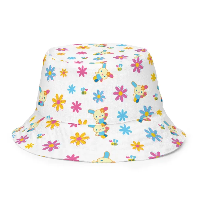Hello Kitty U*SA*HA*NA Daisy Patchwork vendbar bøttehatt S/M