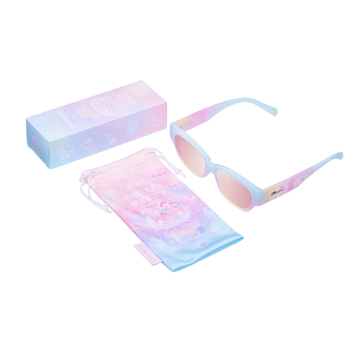 Hello Kitty Knockaround Junipers 50th Anniversary solbriller rosa polariserte