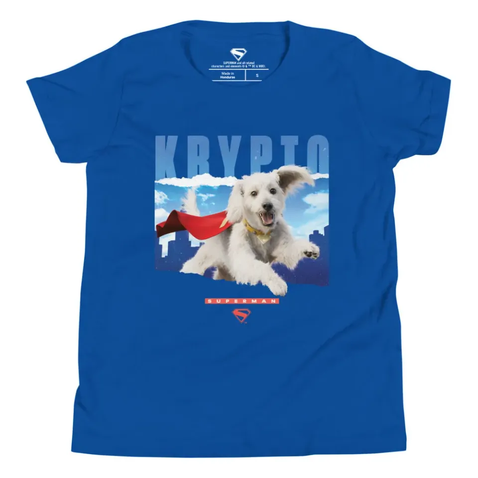 Batman Superman (2025 Movie) Krypto Youth T-skjorte barn