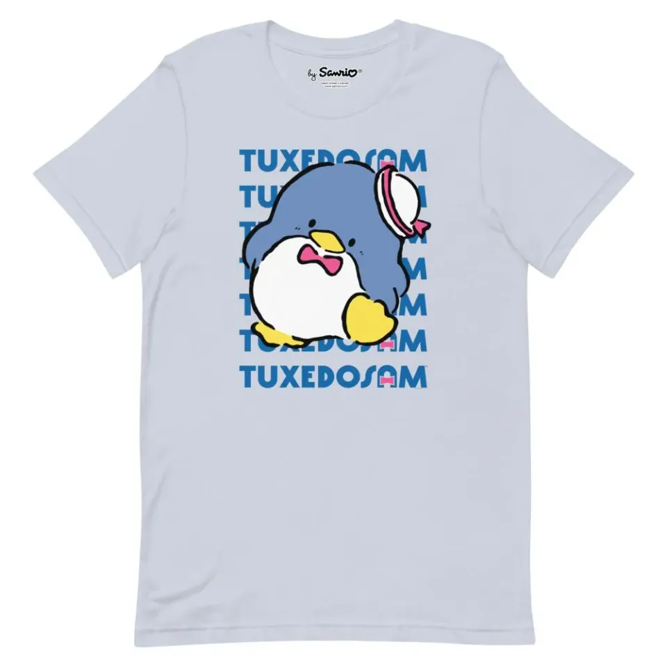 Hello Kitty Tuxedosam Watashi Wa T-skjorte lys blå XS–2XL bomull