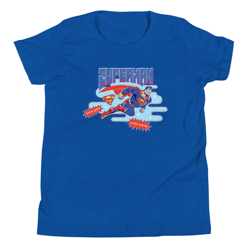 Batman Superman Super Speed Super Powers youth t-skjorte barn