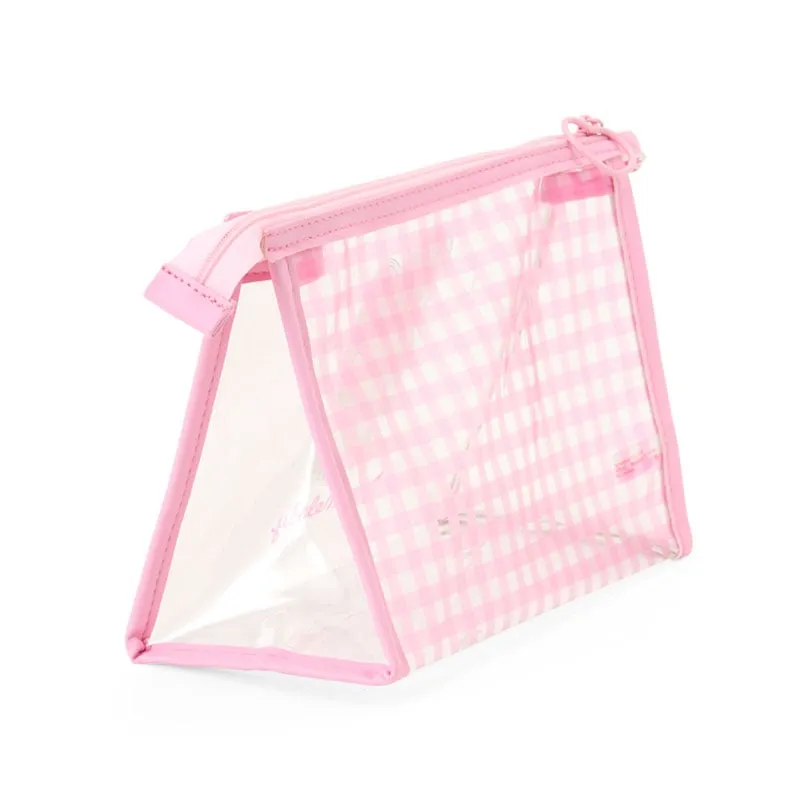 My Melody Clear Gingham Zipper Pouch gjennomsiktig trekantpung