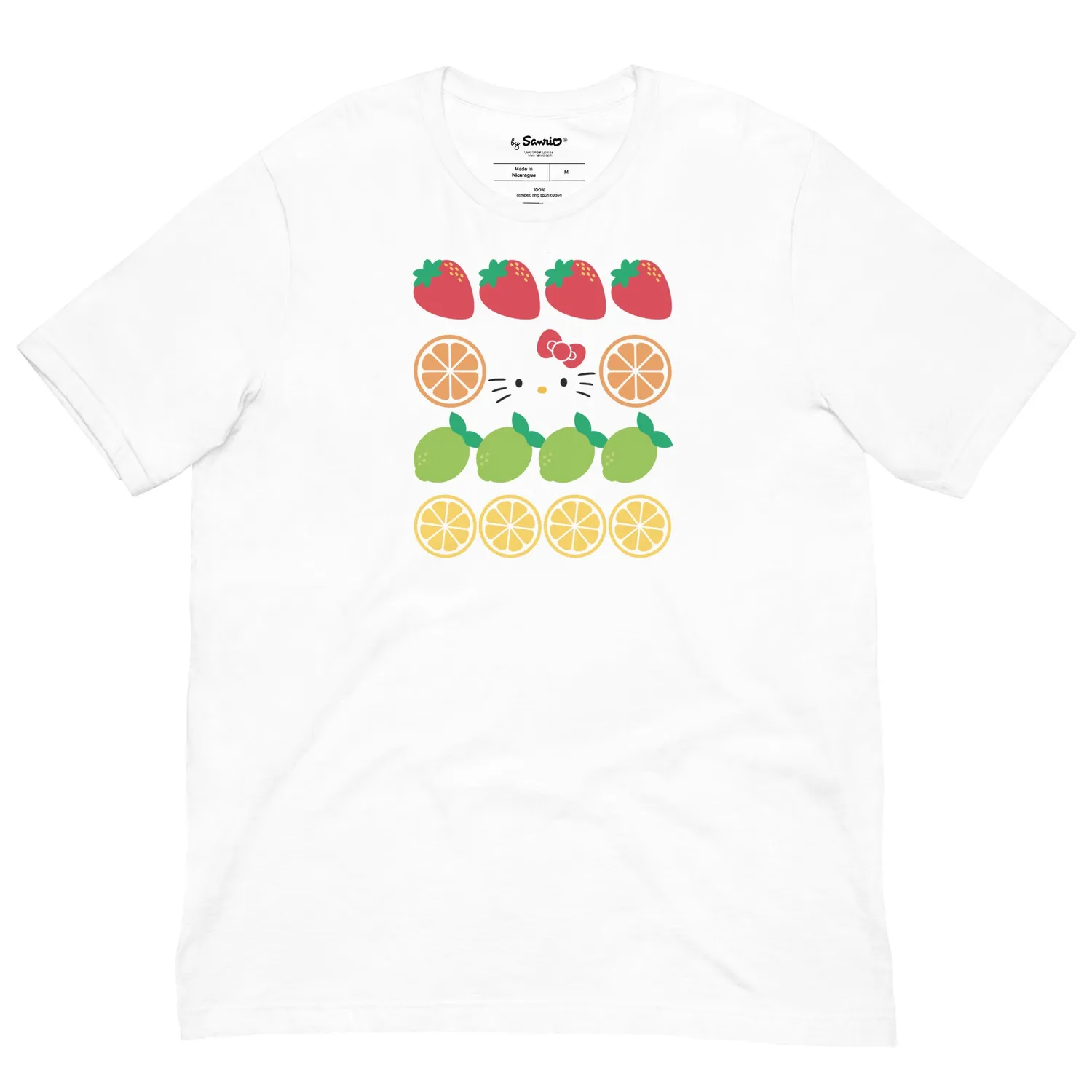 Hello Kitty Fruit Slices T-skjorte rosa bomull