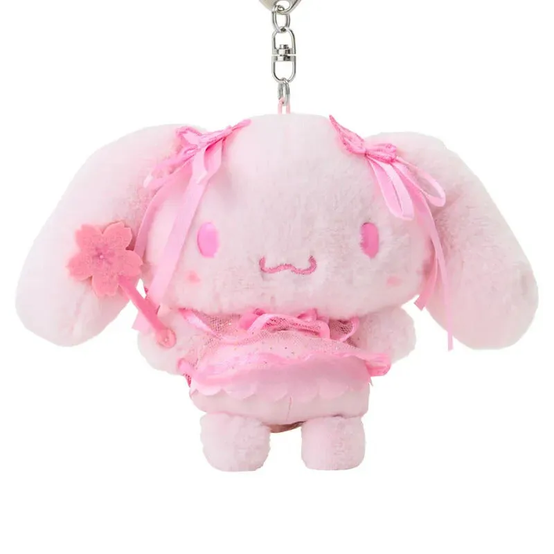Hello Kitty Cherry Blossom Fairies Cinnamoroll Plush Mascot nøkkelring