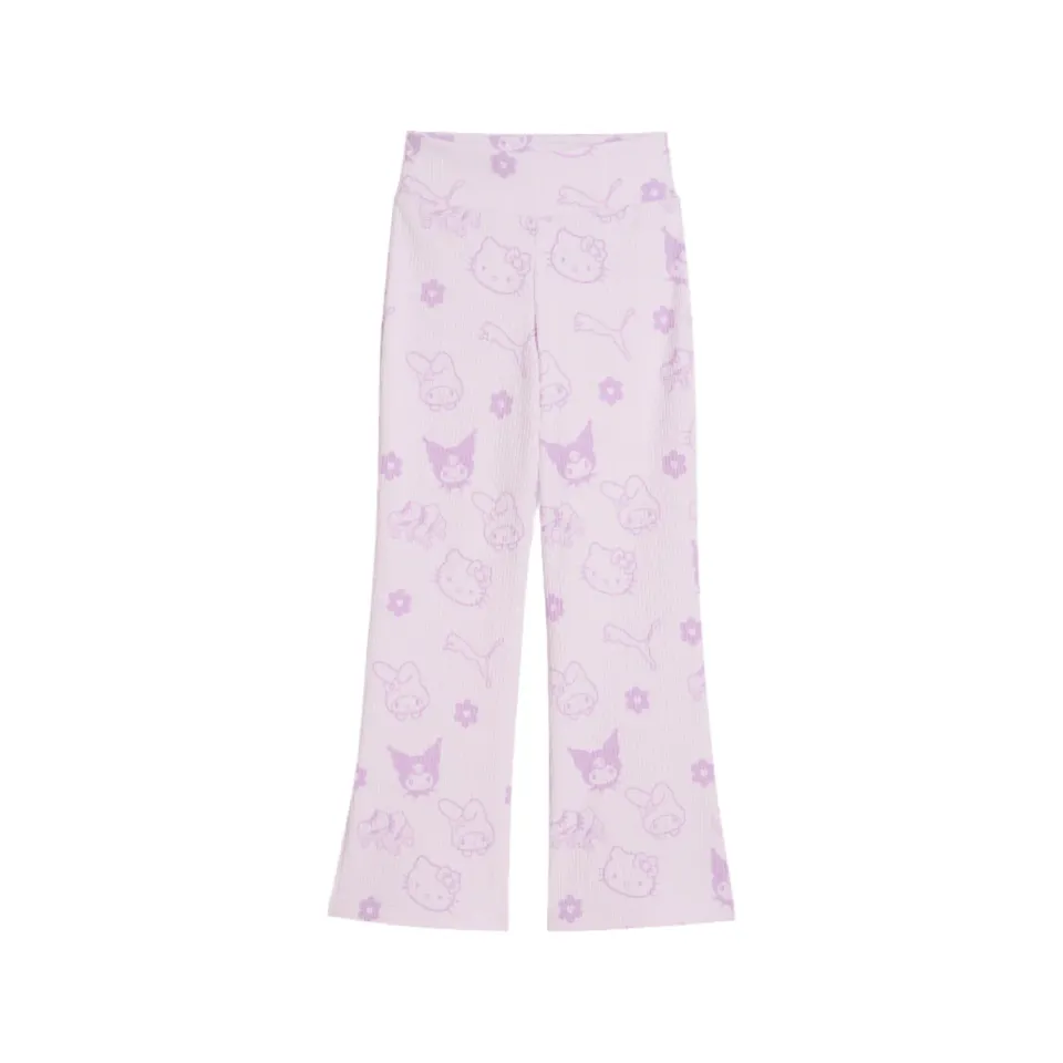 Hello Kitty and Friends x PUMA Kids Ribbed Flared Leggings 3T Lilac Frost