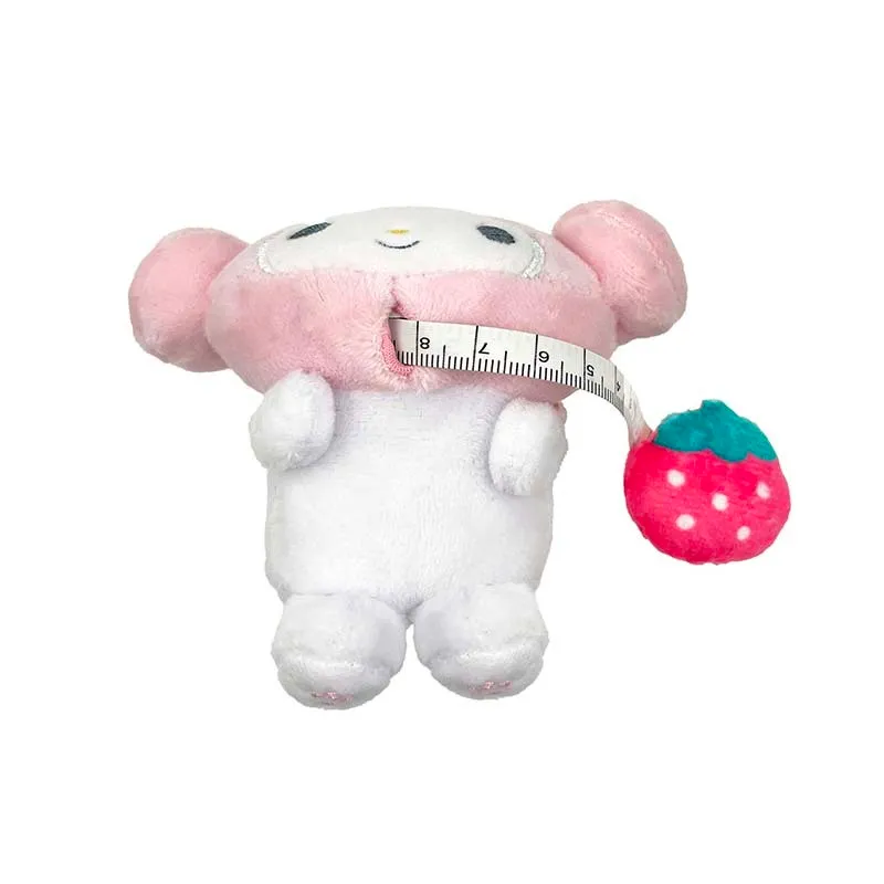 Hello Kitty My Melody plysj målebåndsnøkkelring med karabinkrok