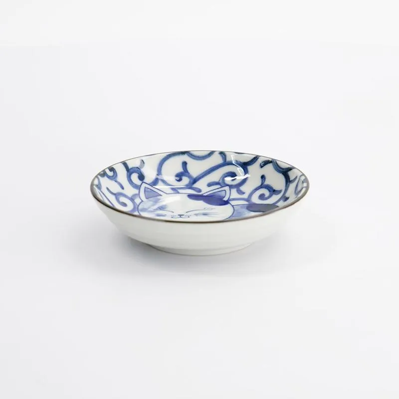 Neo Tokyo Japanese Porcelain Sauce Plate skål Lucky Cat 10,2 cm