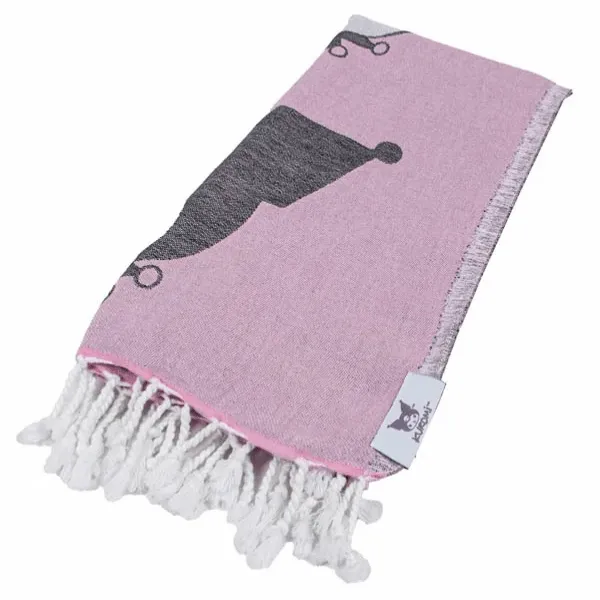 Kuromi x Sand Cloud Beach Towel Cheeky strandhåndkle rosa økologisk bomull