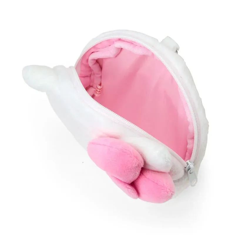 Hello Kitty kortholder i plysj med uttrekkbar snor