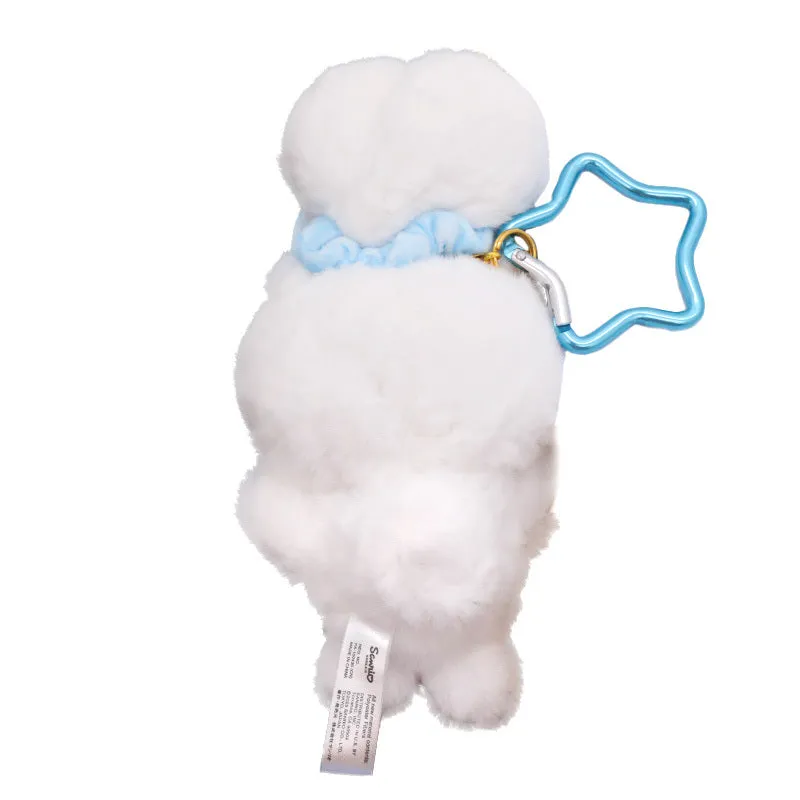 Hello Kitty Fluffy Heart Series Cinnamoroll Plush Mascot Keychain nøkkelring