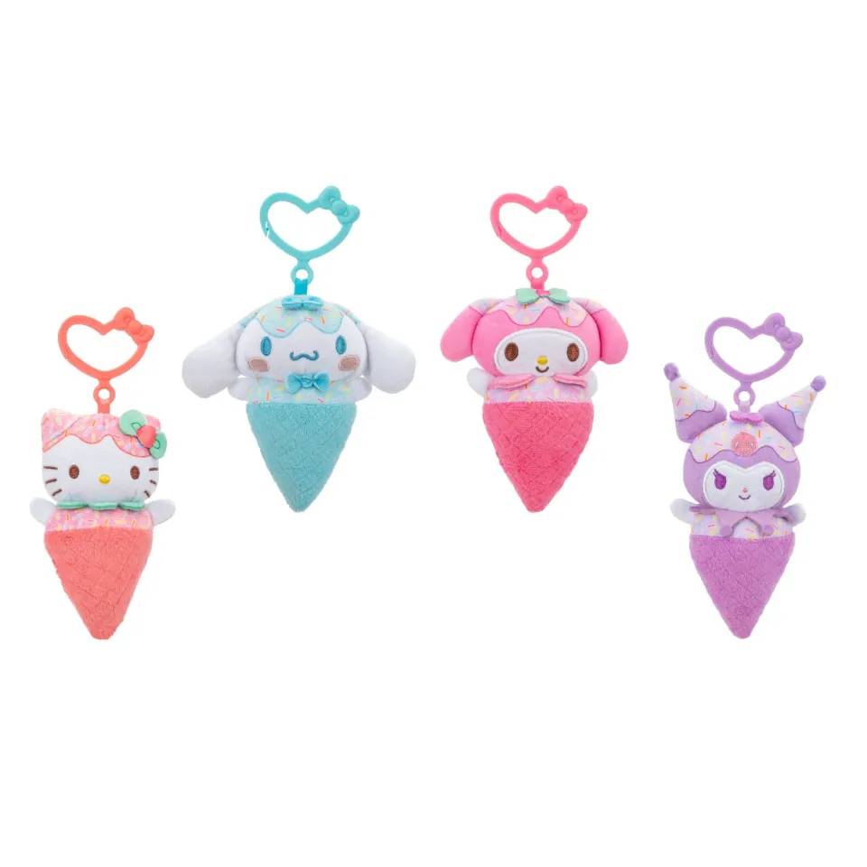 Hello Kitty and Friends Ice Cream plysjmaskoter 4-pakning