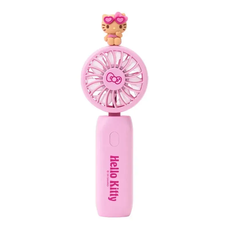 Hello Kitty 2-Way Portable Handy Fan håndvifte rosa USB og batteri