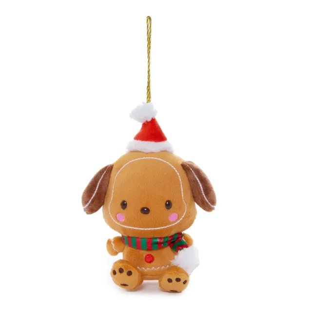 Hello Kitty Holiday Gingerbread Friends Pochacco Plush Ornament juletrepynt