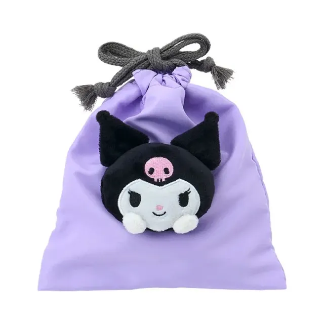 Hello Kitty Kuromi Face Plush snørepung til reise