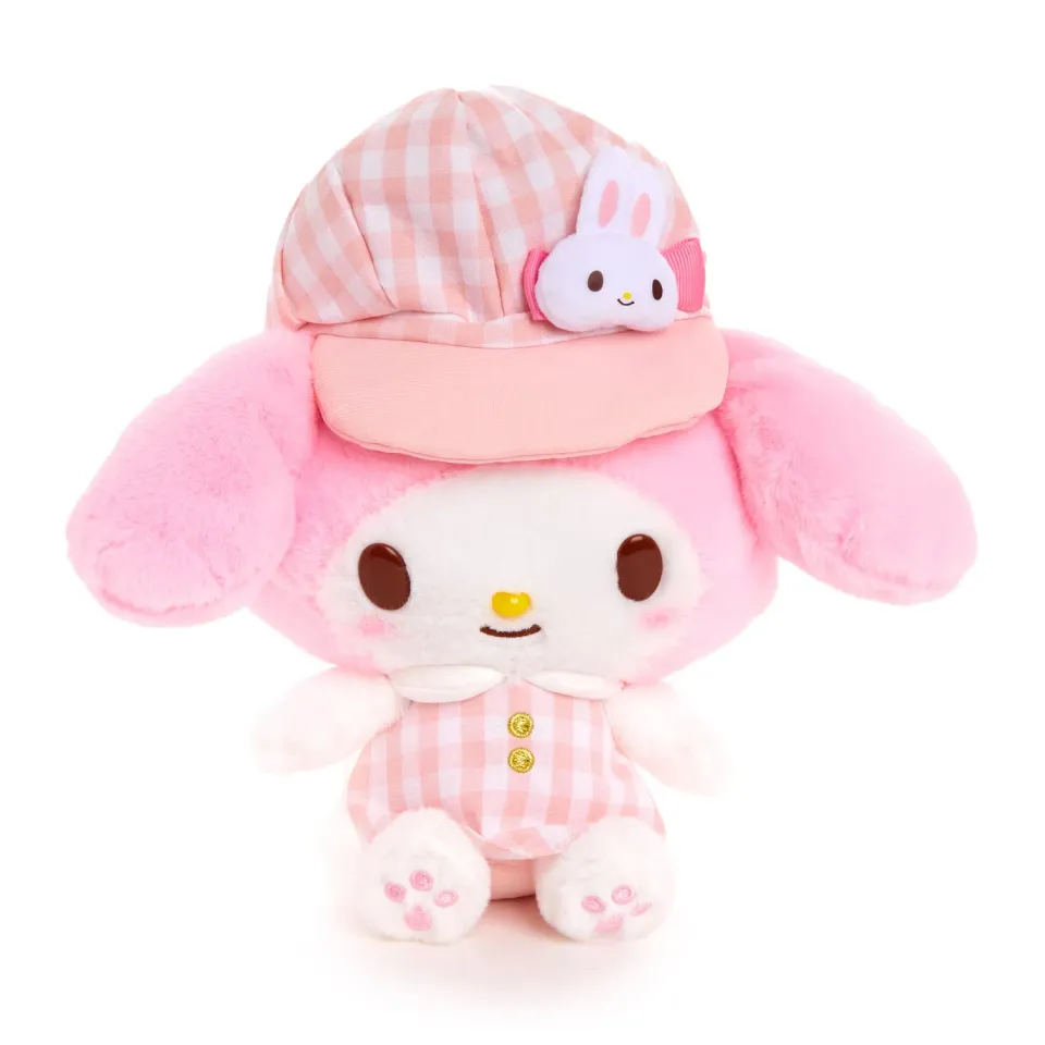 Hello Kitty Gingham Cap Series My Melody 8" plysj med rutete hatt