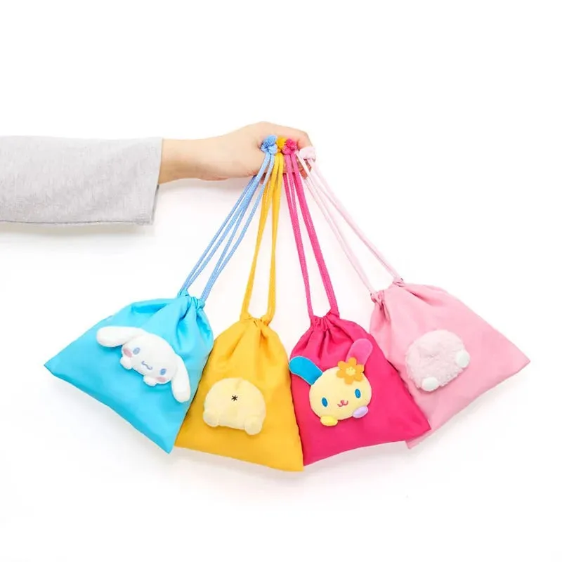My Sweet Piano Face Plush Drawstring reiseveske