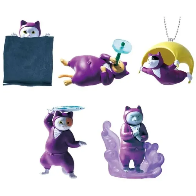 Ninja Cat blind box-figur 5 cm PVC