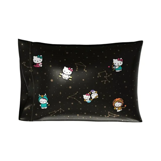 Hello Kitty Zodiac satin putetrekk standardstørrelse vendbart