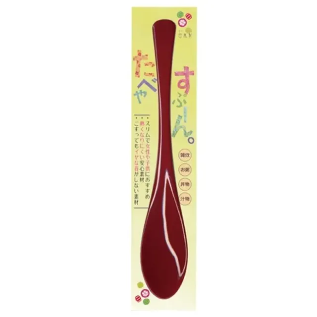 Neo Tokyo Japanese Spoon Easy to Eat suppeskje rød 19,5 cm akryl