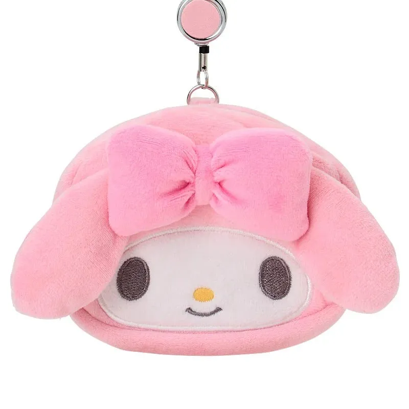 My Melody plysj-kortholder med uttrekkssnelle 15 cm