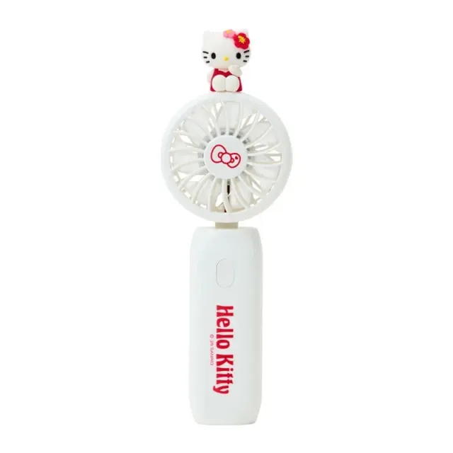 Hello Kitty 2-Way Portable Handy Fan håndvifte hvit USB og batteri